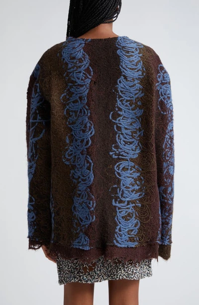 Shop Vitelli Doomboh Core Sweater In Brown And Blue