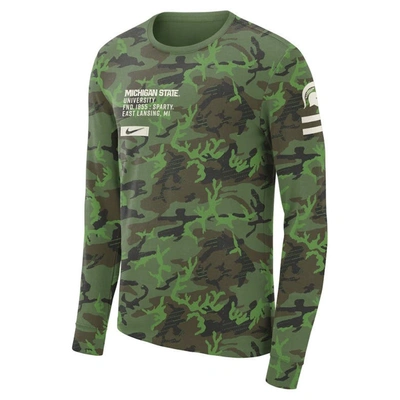 Shop Nike Camo Michigan State Spartans Military Long Sleeve T-shirt