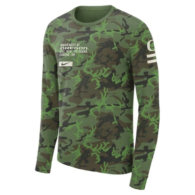 Shop Nike Camo Oregon Ducks Military Long Sleeve T-shirt