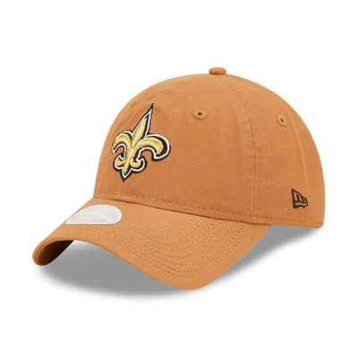 Shop New Era Brown New Orleans Saints Core Classic 2.0 9twenty Adjustable Hat