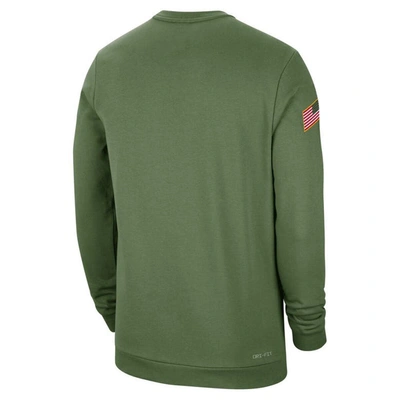 Shop Nike Olive Georgia Bulldogs Military Pullover Sweatshirt