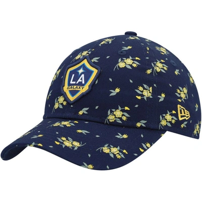 Shop New Era Youth  Navy La Galaxy Bloom 9twenty Adjustable Hat