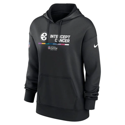 Shop Nike Black Pittsburgh Steelers 2022 Nfl Crucial Catch Therma Performance Pullover Hoodie