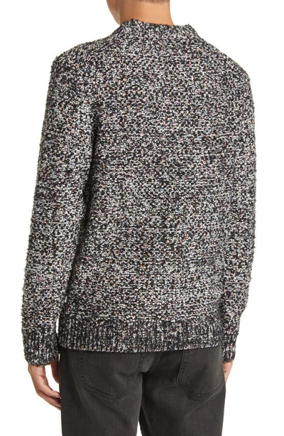 Shop Nn07 Jason 6608 Cotton Blend Crewneck Sweater In Black Melange