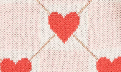 Shop Tucker + Tate Kids' Hearts Jacquard Crewneck Sweater In Pink English Heart Grid
