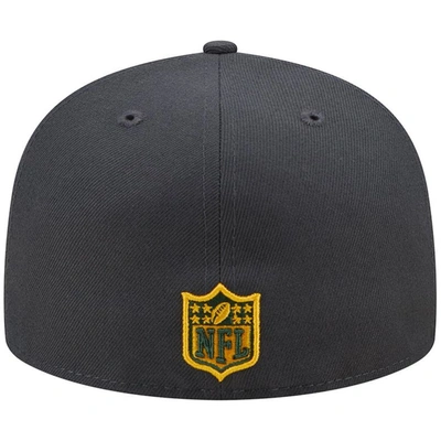 Shop New Era Graphite Green Bay Packers Color Dim 59fifty Fitted Hat