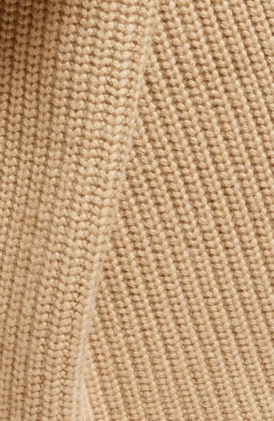Shop Vince Wool & Cashmere Shaker Stitch Rib Scarf In Camel