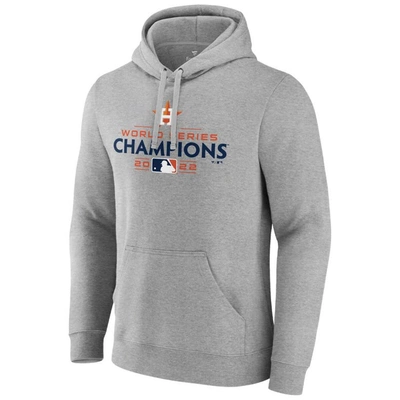 Shop Fanatics Branded Navy Houston Astros 2022 World Series Champions Big & Tall Logo Pullover Hoodie In Gray