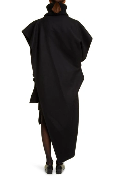 The Row Keran Double Face Cashmere Poncho In Black