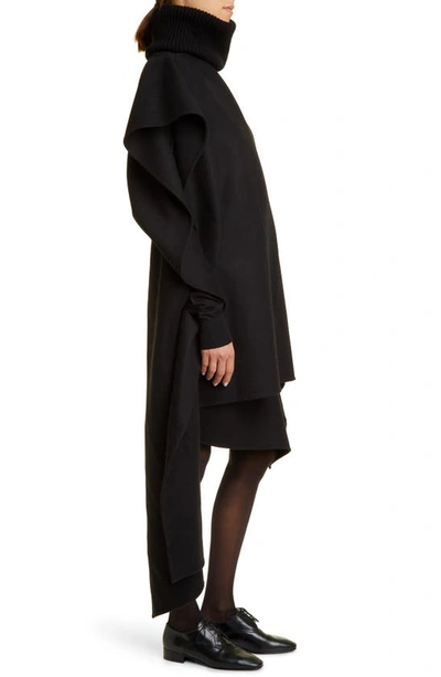 The Row Keran Double Face Cashmere Poncho In Black
