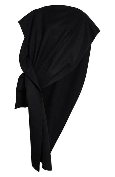 The Row Keran Double Face Cashmere Poncho In Black
