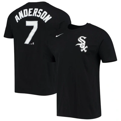 Shop Nike Tim Anderson Black Chicago White Sox Name & Number T-shirt
