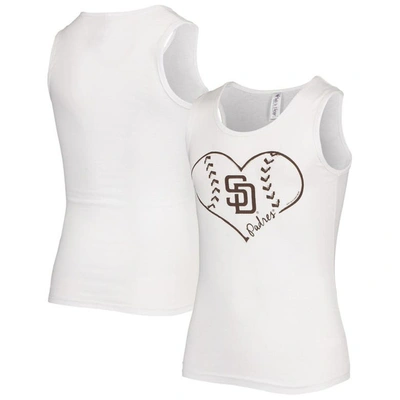Shop Soft As A Grape Girls Youth  White San Diego Padres Team Tank Top