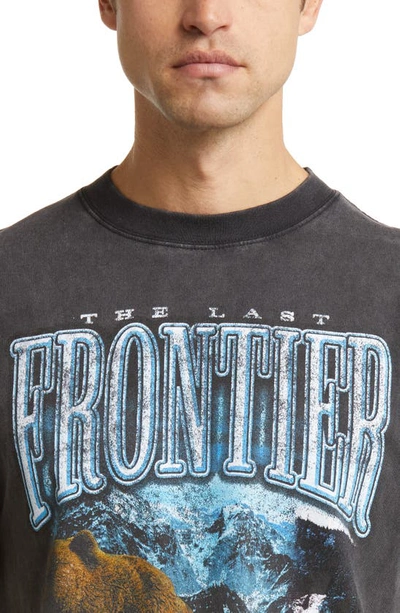 Shop Alpha Collective New Frontier Graphic T-shirt In Vintage Black