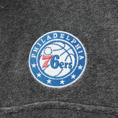 Shop Columbia Philadelphia 76ers Heathered Charcoal Flanker Full-zip Jacket In Heather Charcoal