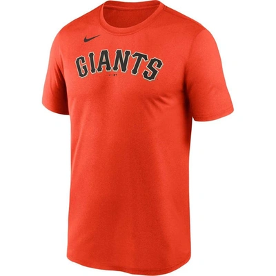 Shop Nike Orange San Francisco Giants Wordmark Legend Performance Big & Tall T-shirt