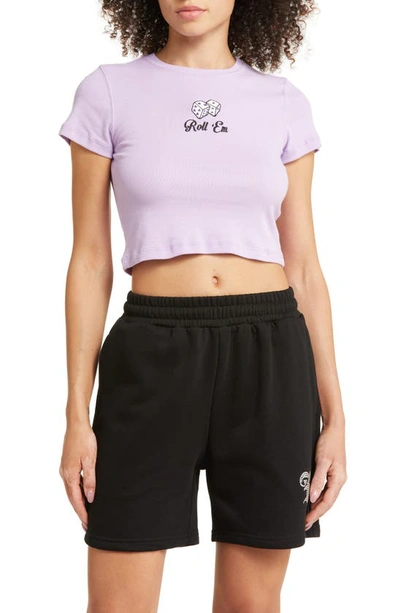 Shop Bella Dona Roll Em Cotton Baby Tee In Lavender