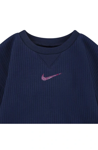 Shop Nike Ready Set Sweatshirt & Joggers Set In Midnight Navy
