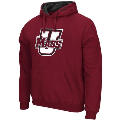 Shop Colosseum Maroon Umass Minutemen Arch And Logo Pullover Hoodie