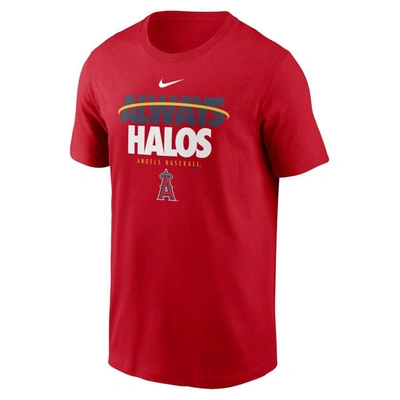 Shop Nike Red Los Angeles Angels Always Halos Local Team T-shirt