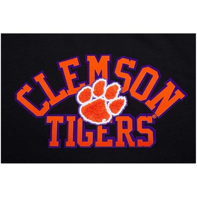 Pro Standard Black Clemson Tigers Classic Three-hit Boxy Cropped T-shirt In Black