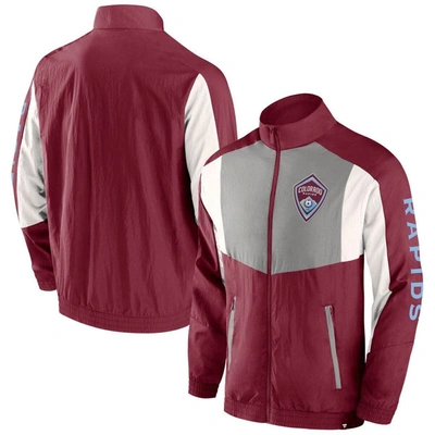 Shop Fanatics Branded  Burgundy Colorado Rapids Net Goal Raglan Full-zip Track Jacket