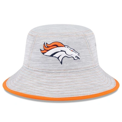 Shop New Era Gray Denver Broncos Game Bucket Hat