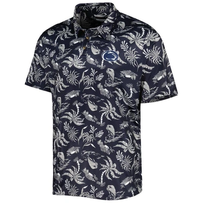 Shop Columbia Navy Penn State Nittany Lions Super Terminal Tackle Omni-shade Polo