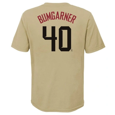 Shop Nike Youth  Madison Bumgarner Sand Arizona Diamondbacks City Connect Name & Number T-shirt In Gold