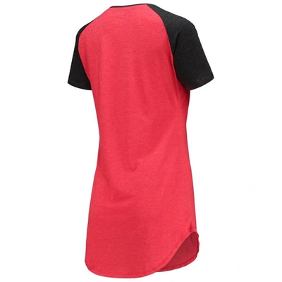 Shop Concepts Sport Red/black Georgia Bulldogs Raglan V-neck Nightshirt