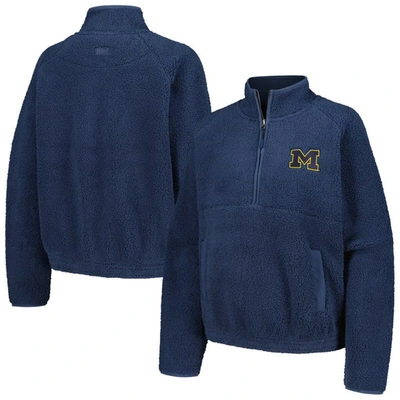Shop Boxercraft Blue Michigan Wolverines Everest Half-zip Sweatshirt