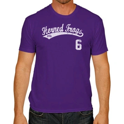 Shop Retro Brand Original  Andrew Cashner Purple Tcu Horned Frogs Ncaa Baseball T-shirt
