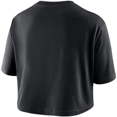 Shop Nike Black Lsu Tigers Cropped Performance T-shirt