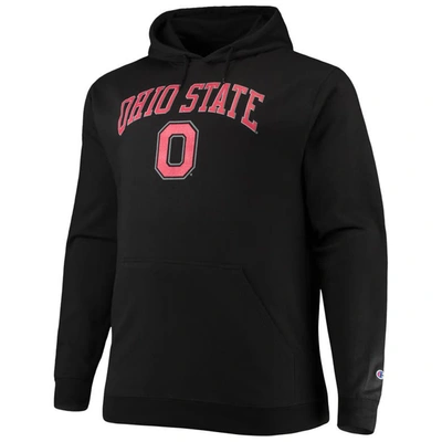 Shop Champion Black Ohio State Buckeyes Big & Tall Arch Over Logo Powerblend Pullover Hoodie