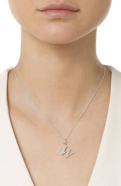 Shop Monica Vinader Alphabet Pendant Charm In Silver