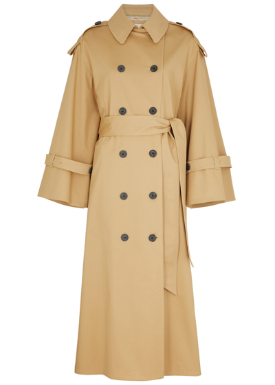 Shop By Malene Birger Alanis Stretch-cotton Trench Coat In Beige