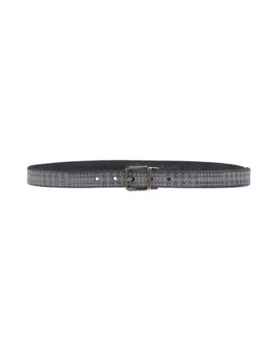Shop Dolce & Gabbana Man Belt Grey Size 39.5 Soft Leather