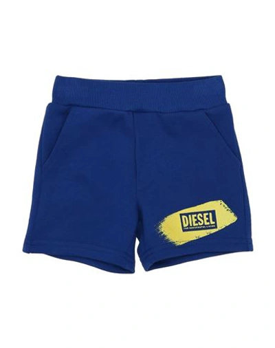 Shop Diesel Newborn Boy Shorts & Bermuda Shorts Blue Size 3 Cotton, Elastane