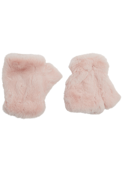 Shop Jakke Tolly Faux Fur Gloves In Light Pink