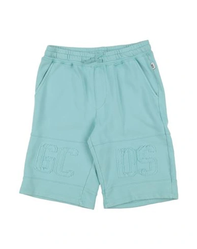 Shop Gcds Mini Toddler Shorts & Bermuda Shorts Turquoise Size 6 Cotton In Blue