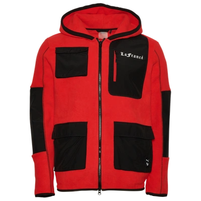Shop Puma Mens  Hoops X Lafrance Holiday Sherpa In Red/black