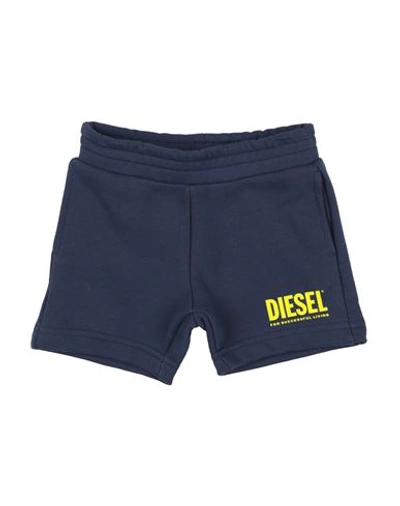 Shop Diesel Newborn Boy Shorts & Bermuda Shorts Midnight Blue Size 3 Cotton