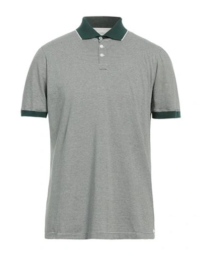 Shop Alessandro Gherardi Man Polo Shirt Green Size L Cotton