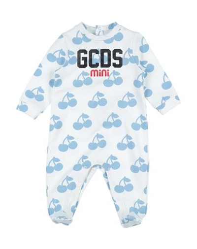 Shop Gcds Mini Newborn Baby Jumpsuits & Overalls Sky Blue Size 3 Cotton, Elastane