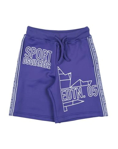 Shop Dsquared2 Toddler Shorts & Bermuda Shorts Purple Size 6 Nylon, Cotton