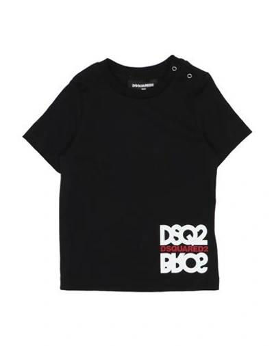 Shop Dsquared2 Newborn T-shirt Black Size 3 Cotton