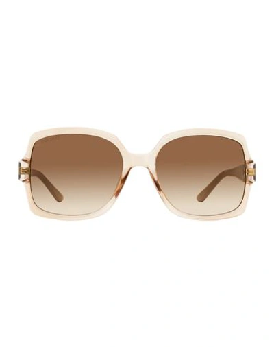 Shop Jimmy Choo Square Sammi /g Sunglasses Woman Sunglasses Light Pink Size 55 Plastic