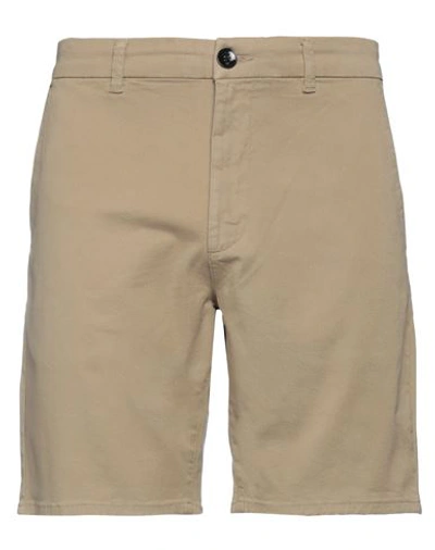 Shop Minimum Man Shorts & Bermuda Shorts Sand Size Xl Cotton, Polyester, Elastane In Beige