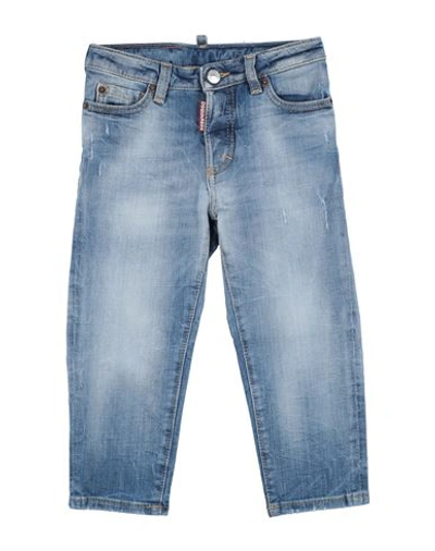 Shop Dsquared2 Toddler Boy Jeans Blue Size 6 Cotton, Elastane, Bovine Leather
