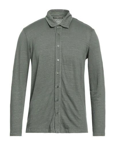 Shop Daniele Fiesoli Man Shirt Grey Size M Linen, Elastane